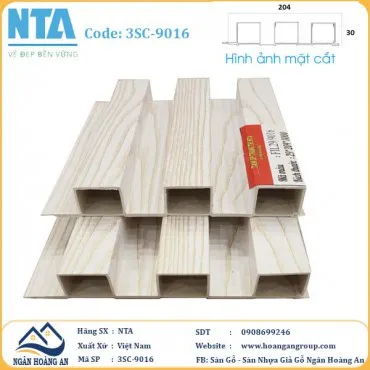Tấm Ốp Lam 3 Sóng Cao Nhựa Giả Gỗ NTA 3SC-9016