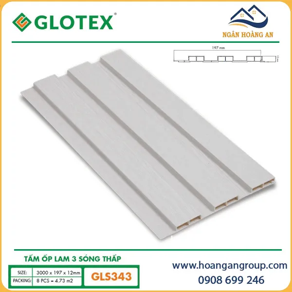 Lam 3 Sóng Thấp Ốp Trần Nhựa Giả Gỗ Glotex GLS343