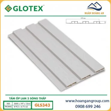Lam 3 Sóng Thấp Ốp Trần Nhựa Giả Gỗ Glotex GLS343