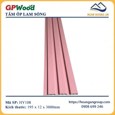 Tấm Nhựa Ốp Tường Lam 3 Sóng GPWood HY108 Màu Hồng