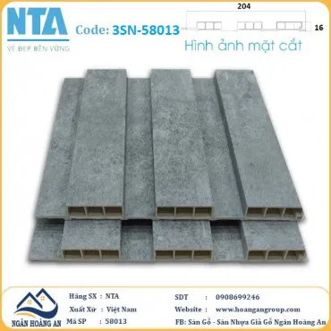 Tấm Ốp Lam 3 Sóng Thấp Nhựa Giả Bê Tông NTA 58013