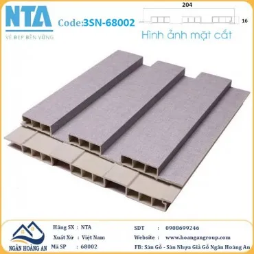 Tấm Ốp Lam 3 Sóng Thấp Nhựa Giả Gỗ NTA 68002