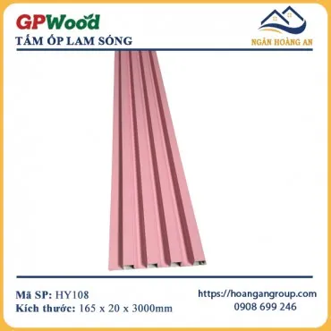 Tấm Nhựa Ốp Trần Lam 4 Sóng GPWood HY108 Màu Hồng 
