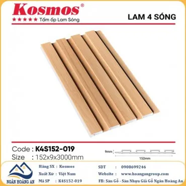 Lam 4 Sóng Thấp Giả Gỗ Kosmos K4S152-019