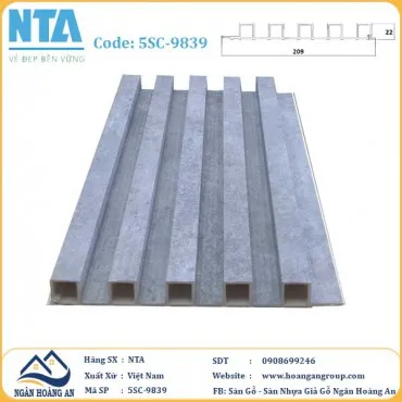 Tấm Ốp Lam 5 Sóng Cao Nhựa Giả Bê Tông NTA 5SC-58013