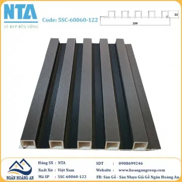 Tấm Ốp Lam 5 Sóng Cao Nhựa Giả Gỗ NTA 5SC-60060-122