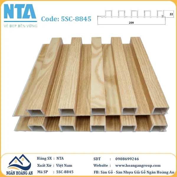 Tấm Nhựa Ốp Tường Lam Sóng Giả Gỗ Giả Bê Tông NTA