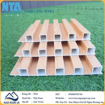 Tấm Ốp Lam 5 Sóng Cao Nhựa Giả Gỗ NTA 5SC-9341