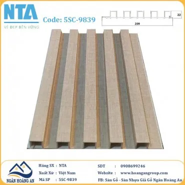 Tấm Ốp Lam 5 Sóng Cao Nhựa Giả Gỗ NTA 5SC-9839