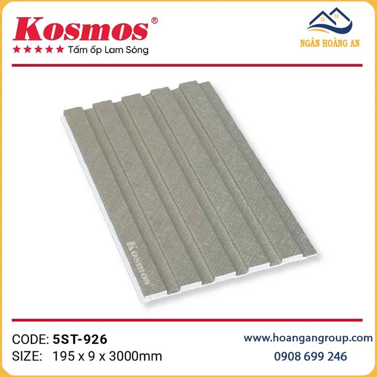 Tấm Nhựa Ốp Tường Lam 5 Sóng Vân Vải Kosmos 5ST-926