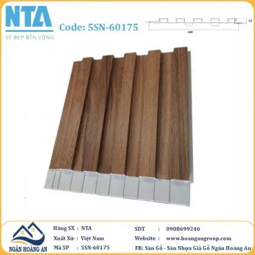 Tấm Ốp Lam 5 Sóng Thấp Nhựa Giả Gỗ NTA 5SN-60175