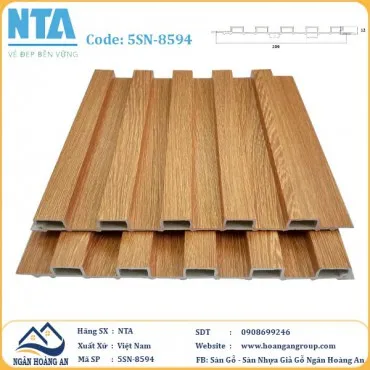 Tấm Ốp Lam 5 Sóng Thấp Nhựa Giả Gỗ NTA 5SN-8594