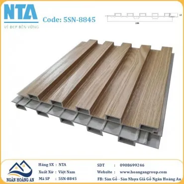 Tấm Ốp Lam 5 Sóng Thấp Nhựa Giả Gỗ NTA 5SN-8845