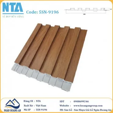 Tấm Ốp Lam 5 Sóng Thấp Nhựa Giả Gỗ NTA 5SN-9196