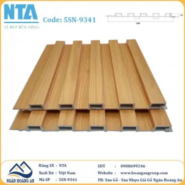 Tấm Ốp Lam 5 Sóng Thấp Nhựa Giả Gỗ NTA 5SN-9341