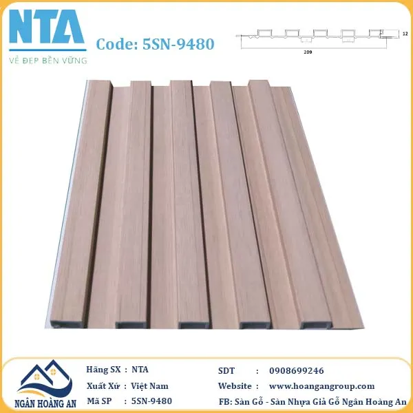 Tấm Nhựa Ốp Tường Nano Giả Gỗ NTA