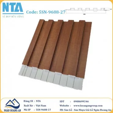 Tấm Ốp Lam 5 Sóng Thấp Nhựa Giả Gỗ NTA 5SN-9688-27