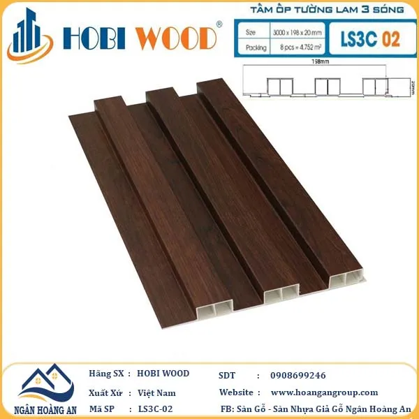 Tấm Nhựa Ốp Tường Lam Sóng Cao Hobi Wood Tại Quận 1 TPHCM