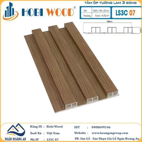 Tấm Nhựa Ốp Tường Lam Sóng Cao Hobi Wood Tại Quận 3 TPHCM