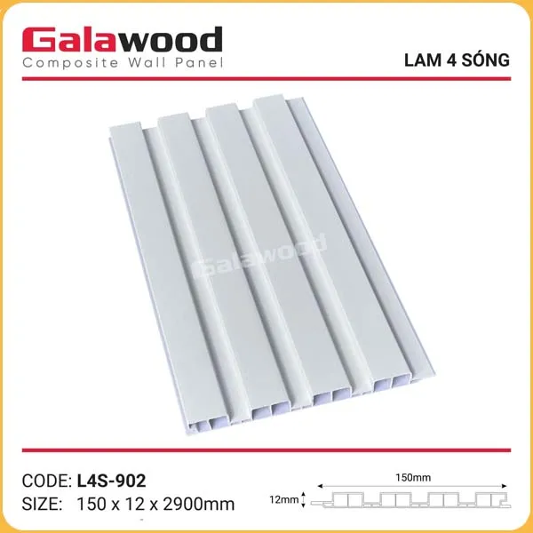 Tấm Nhựa Ốp Tường Lam Sóng Galawood L4S-902
