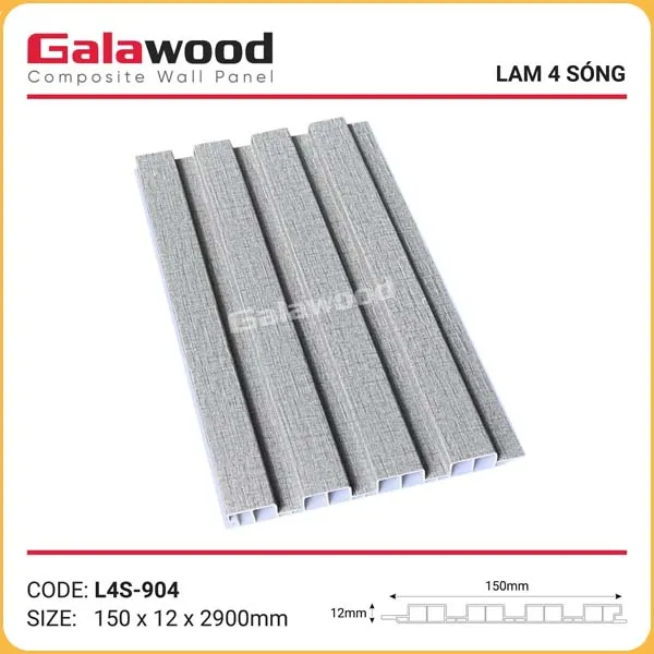 Tấm Nhựa Ốp Tường Lam Sóng Galawood L4S-904