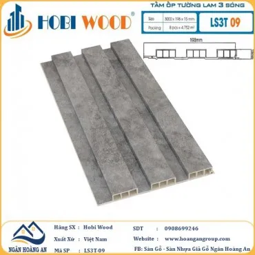 Tấm Nhựa Ốp Tường Lam Sóng Hobi Wood LS3T-09 - Lam 3 Sóng Thấp