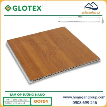 Ốp Tường Ốp Trần Nano Nhựa Giả Gỗ Glotex GOT04