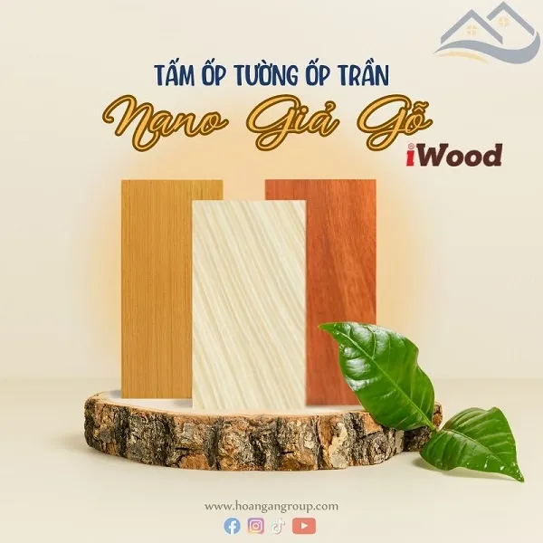Tấm Nhựa Ốp Tường Nano Giả Gỗ iWood Tấm Nhựa Ốp Tường Nano Giả Gỗ iWood