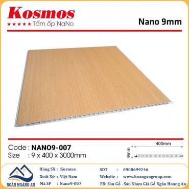 Tấm Nhựa Ốp Tường Nano Giả Gỗ Kosmos Nano9-007