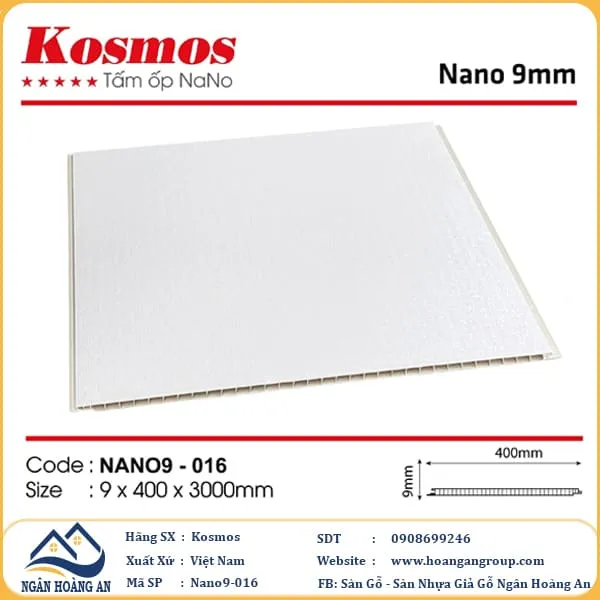 Tấm Nhựa Ốp Tường Nano Màu Trắng Kosmos Tại Củ Chi TPHCM