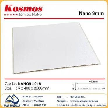 Tấm Nhựa Ốp Tường Nano Vân Giấy Trắng Kosmos Nano9-016 