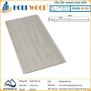 Tấm Nhựa Ốp Tường Nano Hobi Wood NO203 Dày 8mm