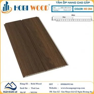 Tấm Nhựa Ốp Tường Nano Hobi Wood NO204 Dày 8mm