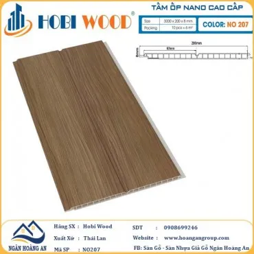 Tấm Nhựa Ốp Tường Nano Hobi Wood NO207 Dày 8mm