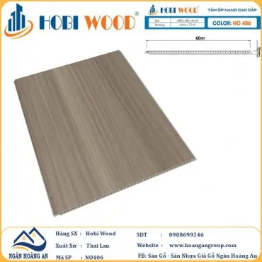 Tấm Nhựa Ốp Tường Nano Hobi Wood NO406 Dày 8mm