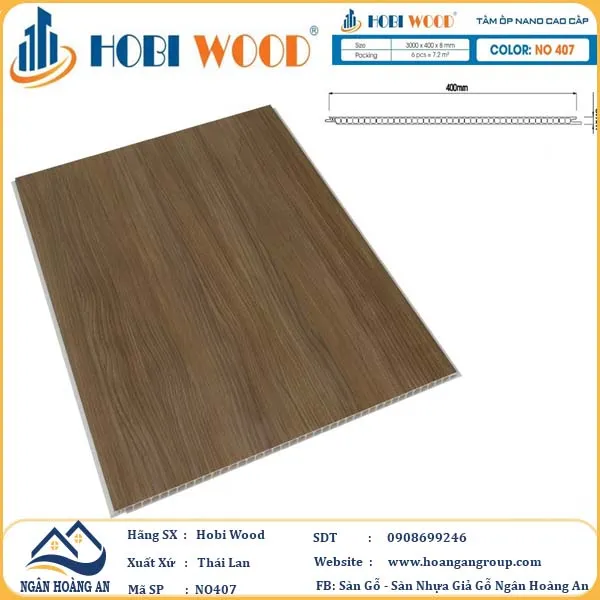 Tấm Nhựa Opos Tường Ốp Trần Nano Giả Gỗ