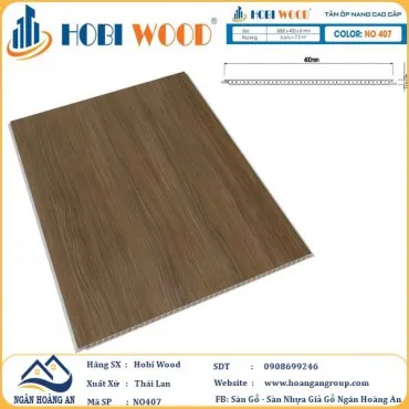 Tấm Nhựa Ốp Tường Nano Hobi Wood NO407 Dày 8mm