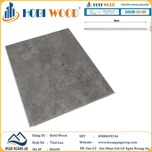 Tấm Nhựa Ốp Tường Nano Giả Gỗ Hobi Wood