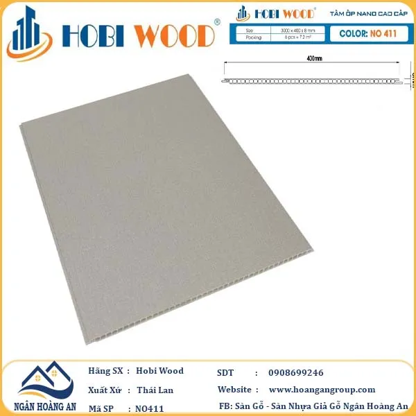 Tấm Nhựa Ốp Tường Ốp Trần Nano Hobi Wood
