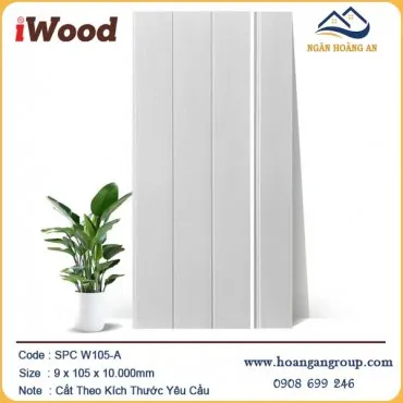 Tấm Nhựa Ốp Tường Nano Màu Trắng iWood W105-A 