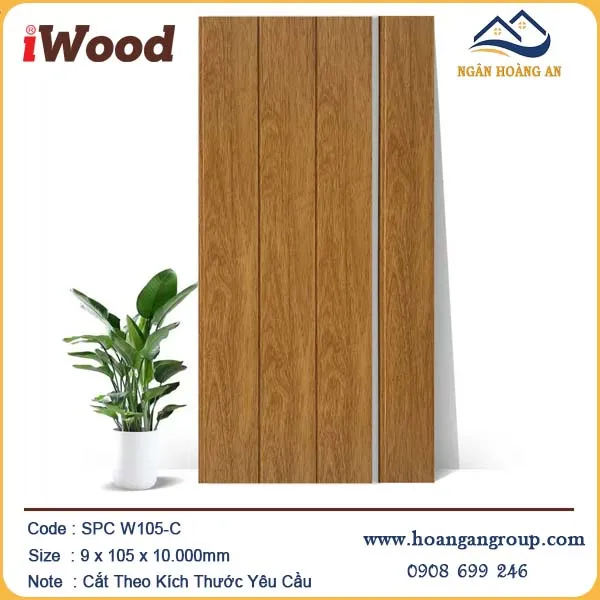 Ốp Tường Ốp Trần Nano Nhựa Giả Gỗ iWood W105-C