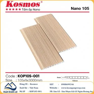 Tấm Nhựa Ốp Tường Ốp Trần Nano Giả Gỗ Kosmos KOP105-001