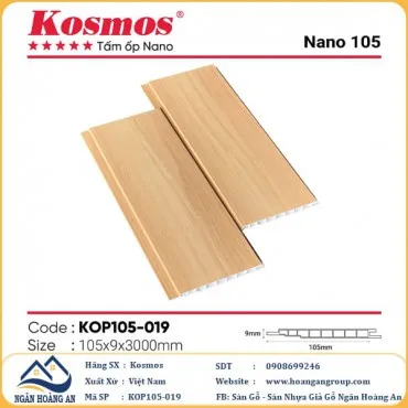 Tấm Nhựa Ốp Tường Ốp Trần Nano Giả Gỗ Kosmos KOP105-019