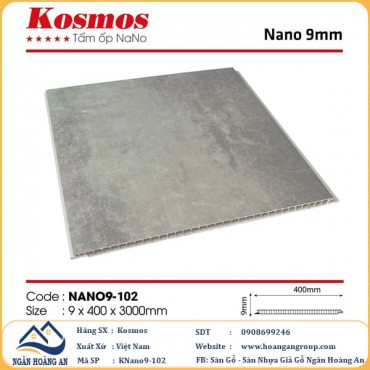 Tấm Nhựa Ốp Tường Ốp Trần Nano Giả Gỗ Kosmos KNano9-102