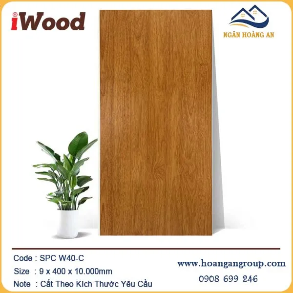 Ốp Tường Ốp Trần Nano Nhựa Giả Gỗ iWood W40-C