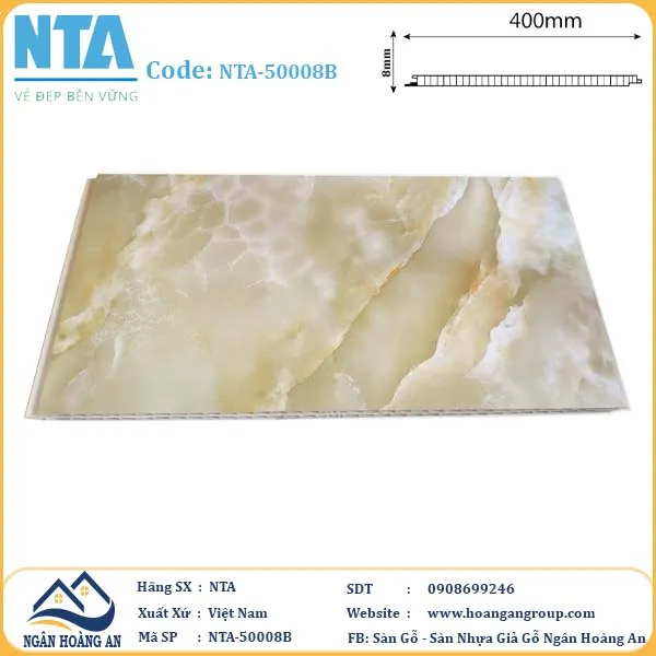Tấm Nhựa Ốp Tường Nano Giả Gỗ NTA 5008B Tấm Nhựa Ốp Tường Nano Giả Gỗ NTA 5008B