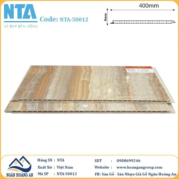 Tấm Nhựa Ốp Tường Nano Giả Gỗ NTA 50012 Tấm Nhựa Ốp Tường Nano Giả Gỗ NTA 50012