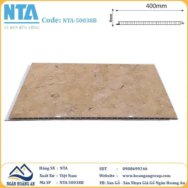 Tấm Nhựa Ốp Tường Nano Giả Gỗ NTA 50038B Tấm Nhựa Ốp Tường Nano Giả Gỗ NTA 50038B