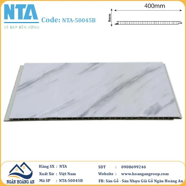 Tấm Nhựa Ốp Tường Nano Giả Gỗ NTA 50045B