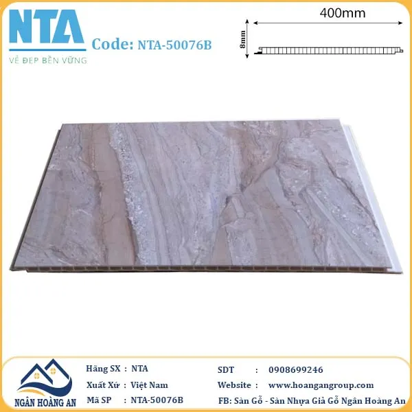 Tấm Nhựa Ốp Tường Nano Giả Gỗ NTA 50076B